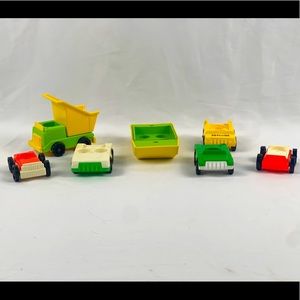 Lot of 7 Vintage Fisher-Price Little People vehicles